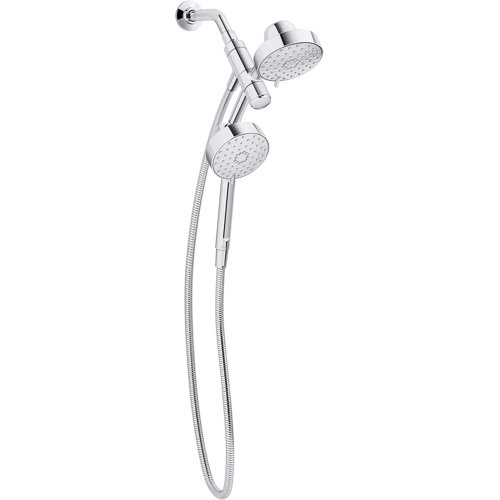 Kohler Awaken 2In1 Multifunction Shower Combo Kit, Showerhead and Handshower Set, 2.5 GPM